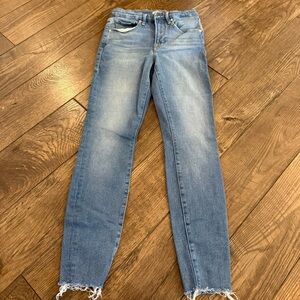Good American Light Blue Cropped Jeans